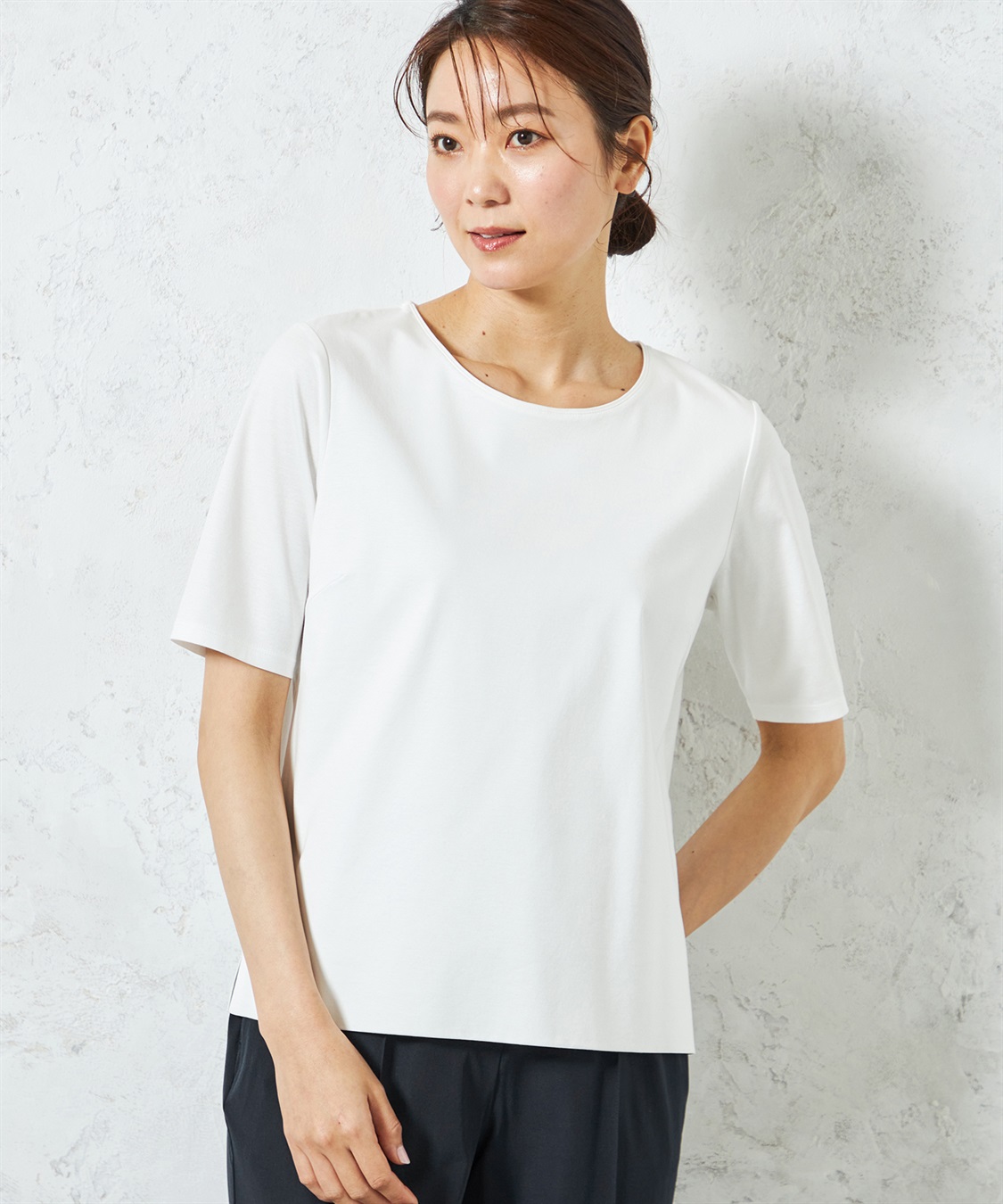 A/C DESIGN BY ALPHA CUBIC 【UVカット・冷感】ダブルフロントシルケットスムースプルオーバー_variation_2