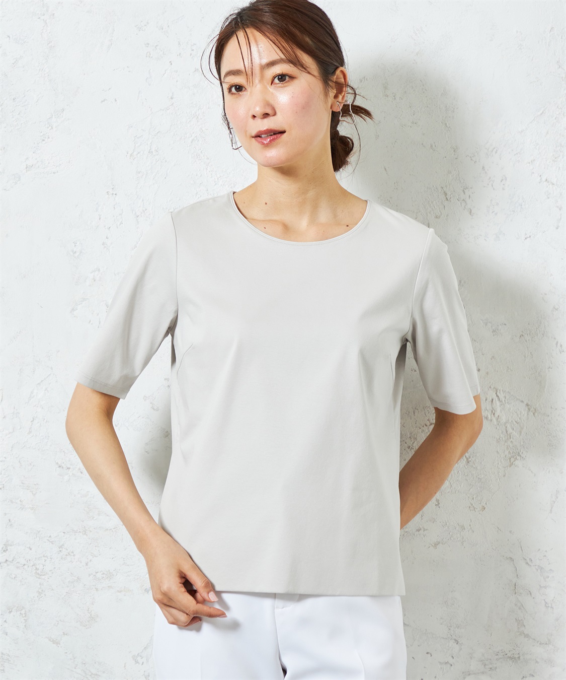 A/C DESIGN BY ALPHA CUBIC 【UVカット・冷感】ダブルフロントシルケットスムースプルオーバー_variation_1