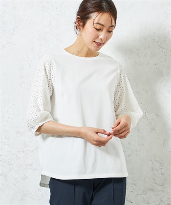 A/C DESIGN BY ALPHA CUBIC 【UVカット】レーススリーブプルオーバー_variationthumb_2