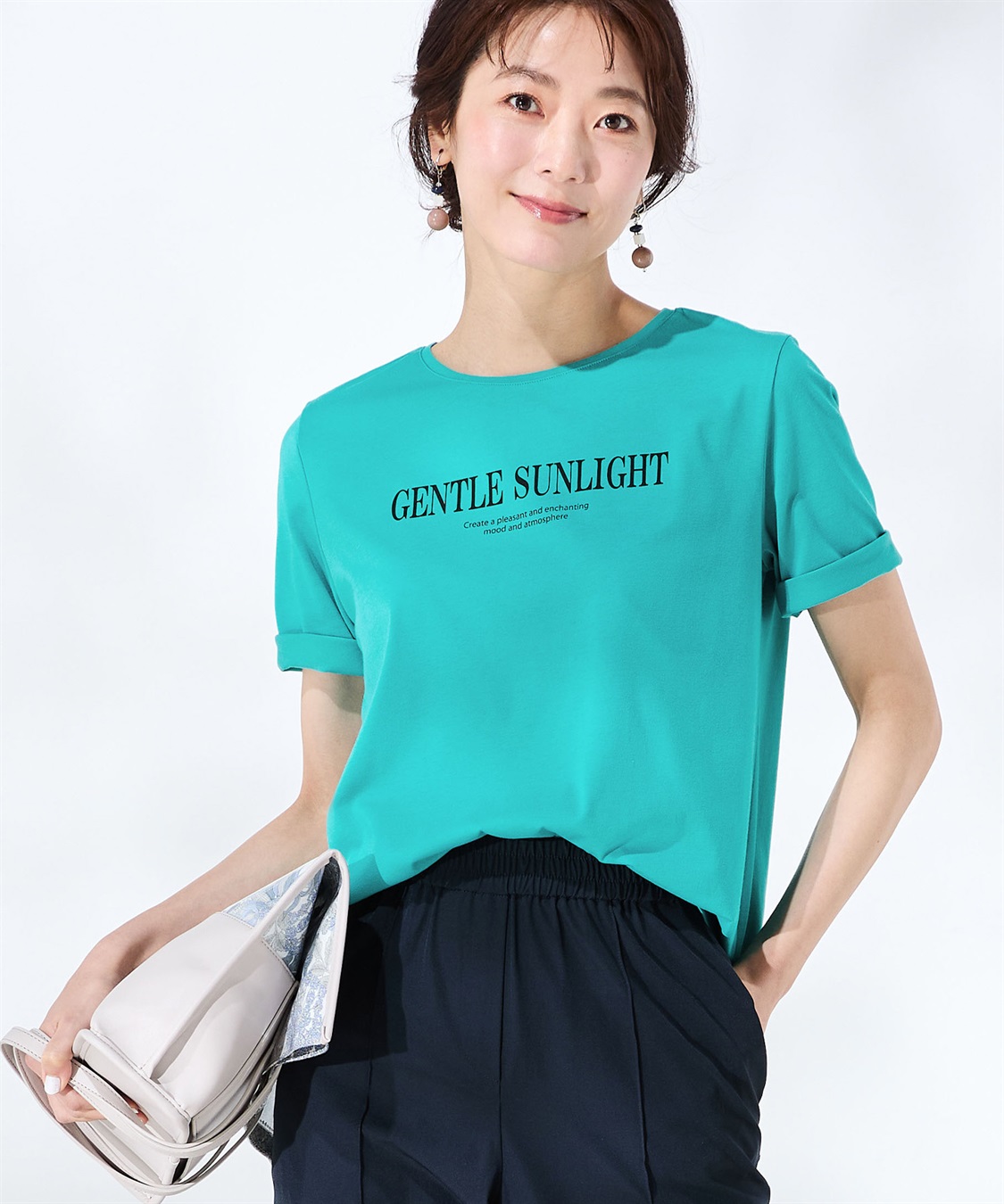 A/C DESIGN BY ALPHA CUBIC 【UVカット】ロゴプリントTシャツ_main