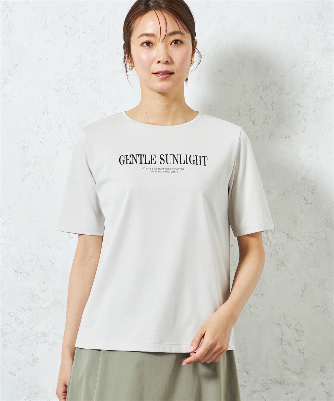 A/C DESIGN BY ALPHA CUBIC 【UVカット】ロゴプリントTシャツ_variation_1