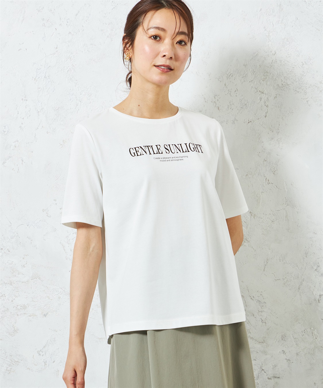 A/C DESIGN BY ALPHA CUBIC 【UVカット】ロゴプリントTシャツ_variation_2