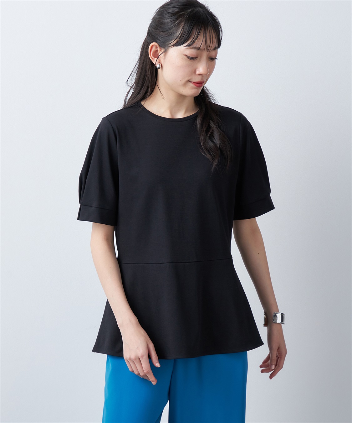 A/C DESIGN BY ALPHA CUBIC 【汗じみ防止・UVカット・冷感】ペブラムチュニック_variation_1