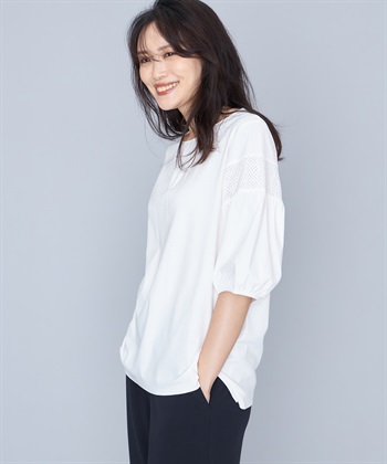 A/C DESIGN BY ALPHA CUBIC レーススリーブプルオーバー_variationthumb_1