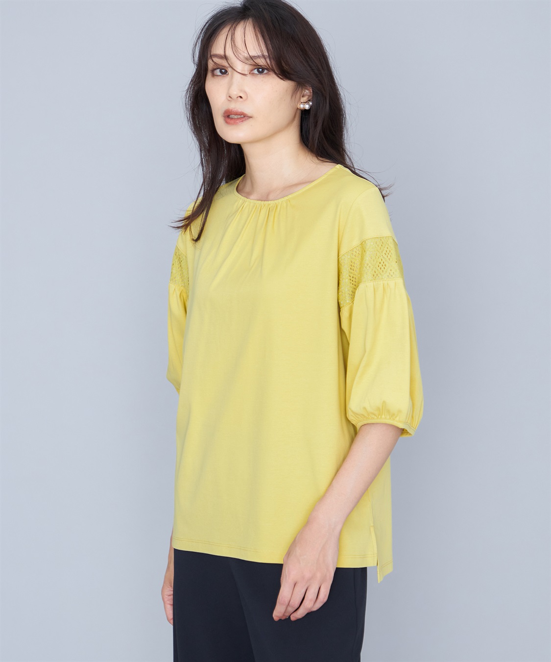 A/C DESIGN BY ALPHA CUBIC レーススリーブプルオーバー_variation_2