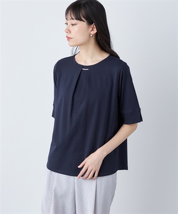 A/C DESIGN BY ALPHA CUBIC 【汗じみ防止・UVカット・冷感】フレアTシャツ_variationthumb_3