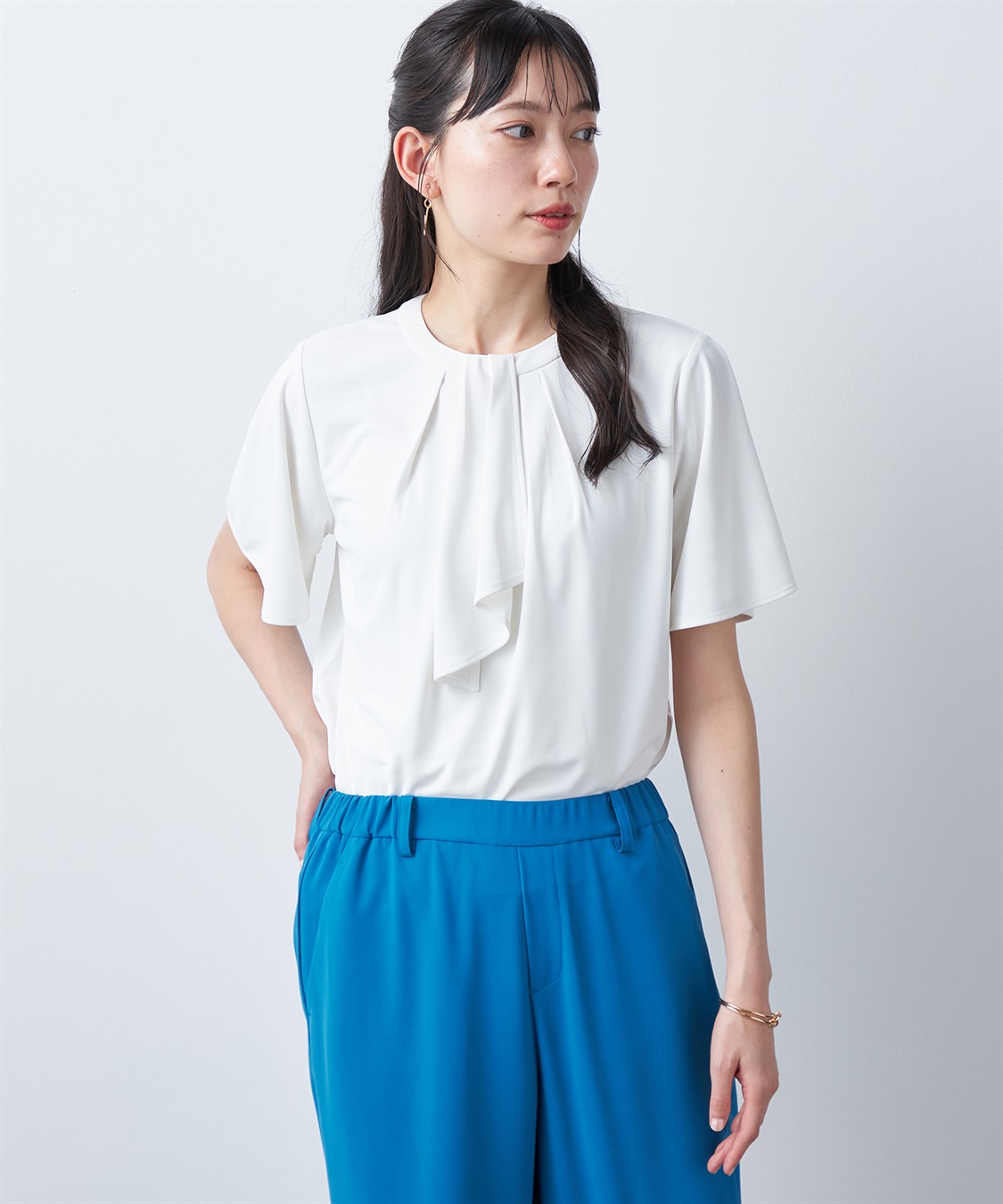 A/C DESIGN BY ALPHA CUBIC ボウタイ風ブラウス_variation_2