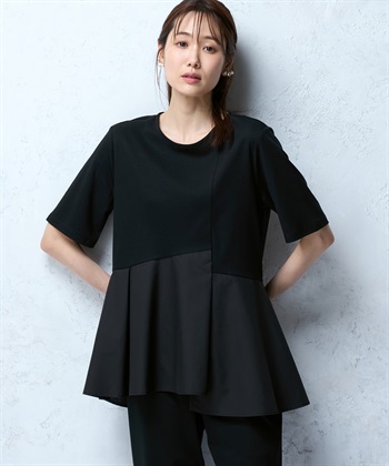 A/C DESIGN BY ALPHA CUBIC 切替ペプラムチュニックプルオーバー_variationthumb_1