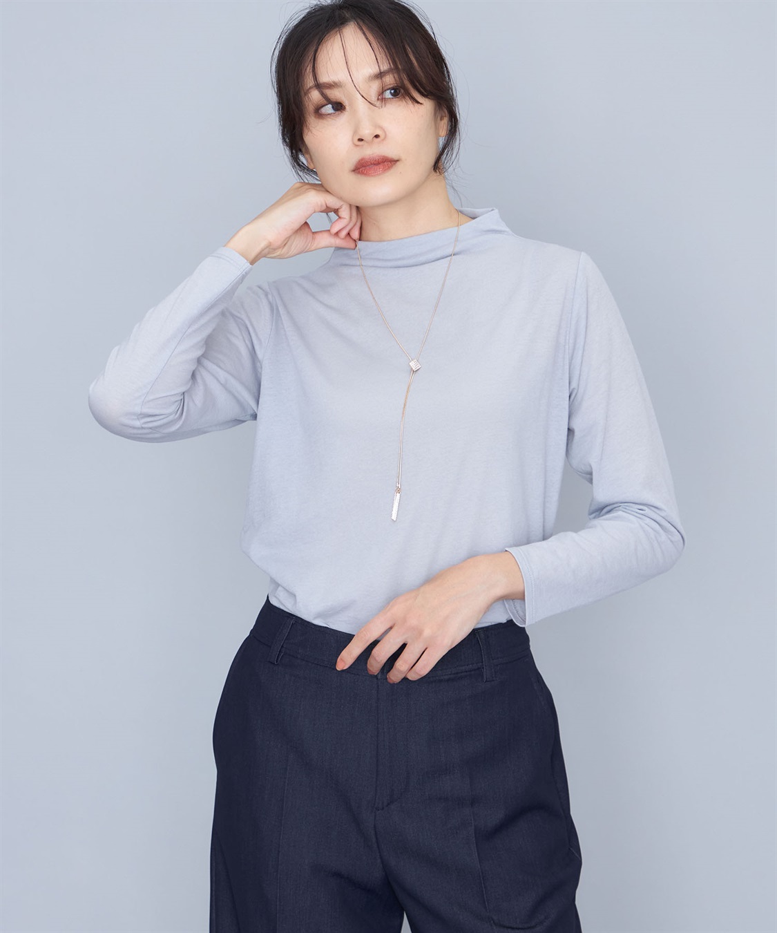 A/C DESIGN BY ALPHA CUBIC シアーハイネックプルオーバー_variation_1