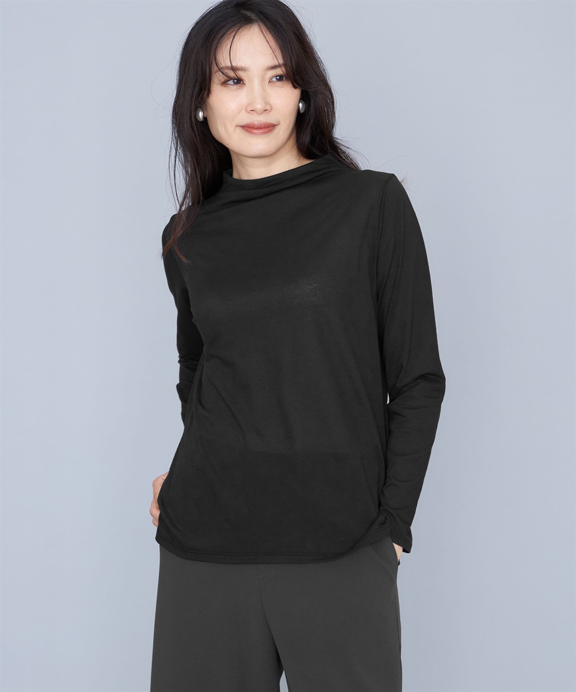 A/C DESIGN BY ALPHA CUBIC シアーハイネックプルオーバー_variation_2