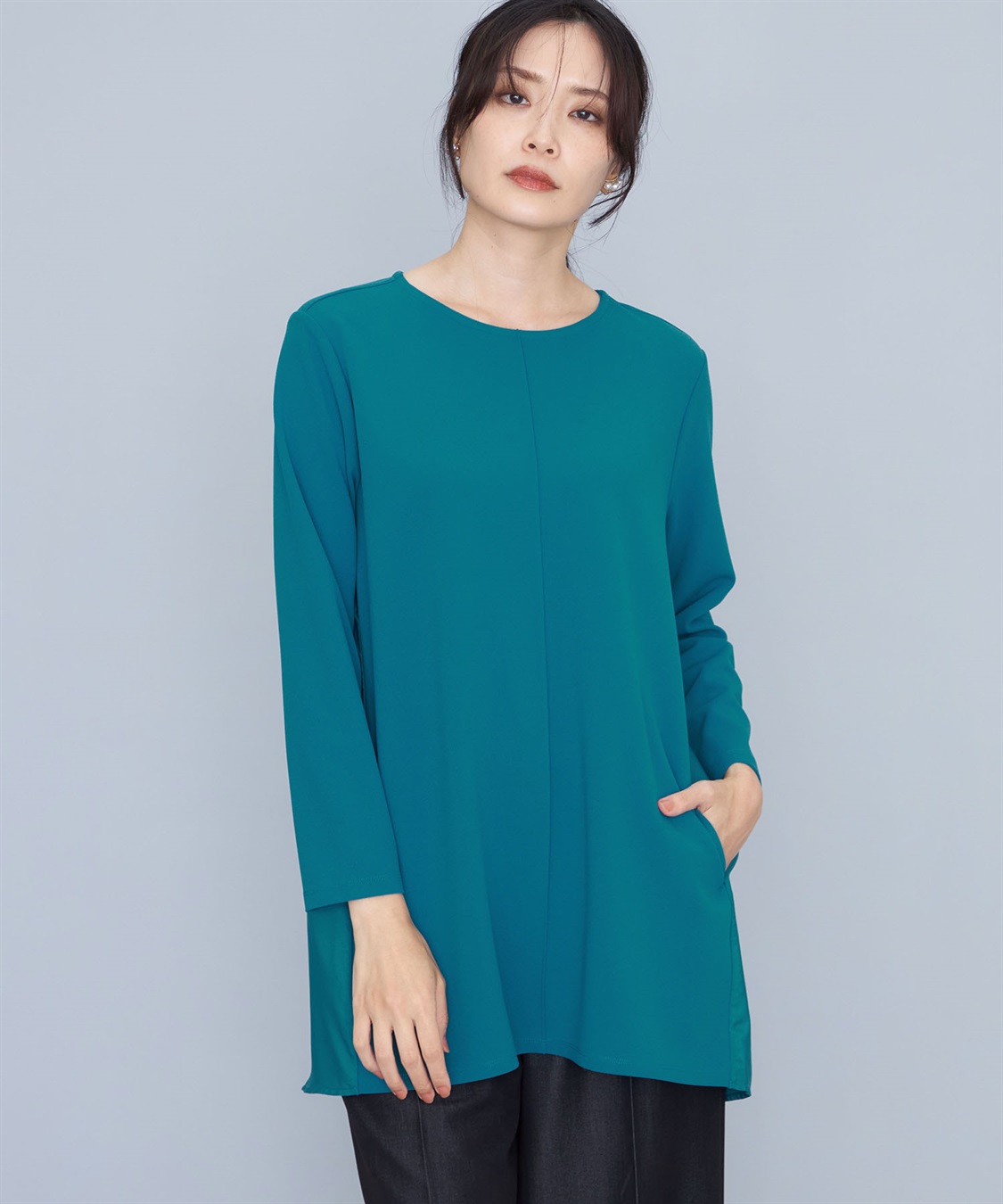 A/C DESIGN BY ALPHA CUBIC 【セットアップ対応】ジョーゼットチュニックプルオーバー_variation_3