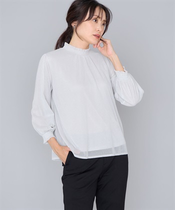 A/C DESIGN BY ALPHA CUBIC ラメハイネックブラウス_variationthumb_3