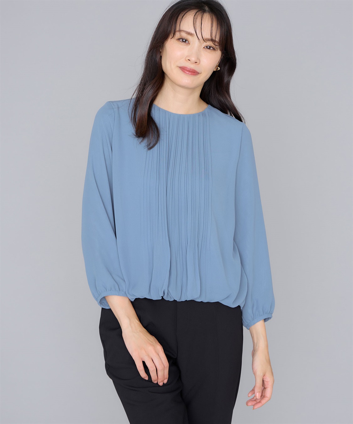 A/C DESIGN BY ALPHA CUBIC フロントプリーツTブラウス_variation_2