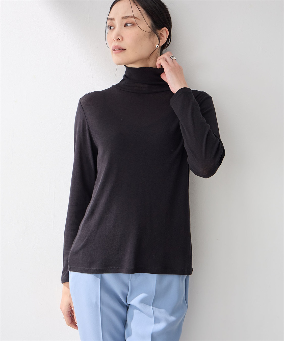 A/C DESIGN BY ALPHA CUBIC シアーハイネックプルオーバー_main