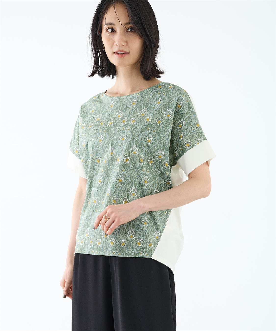 A/C DESIGN BY ALPHA CUBIC リバティ切替えプルオーバー_main