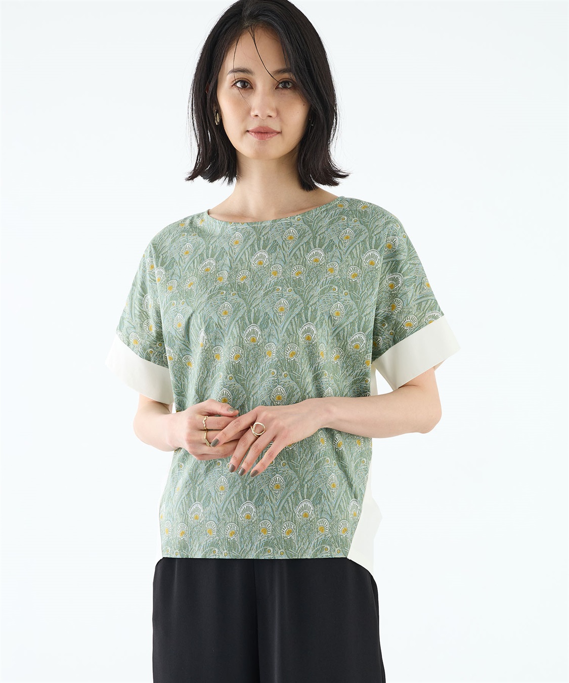 A/C DESIGN BY ALPHA CUBIC リバティ切替えプルオーバー_variation_1