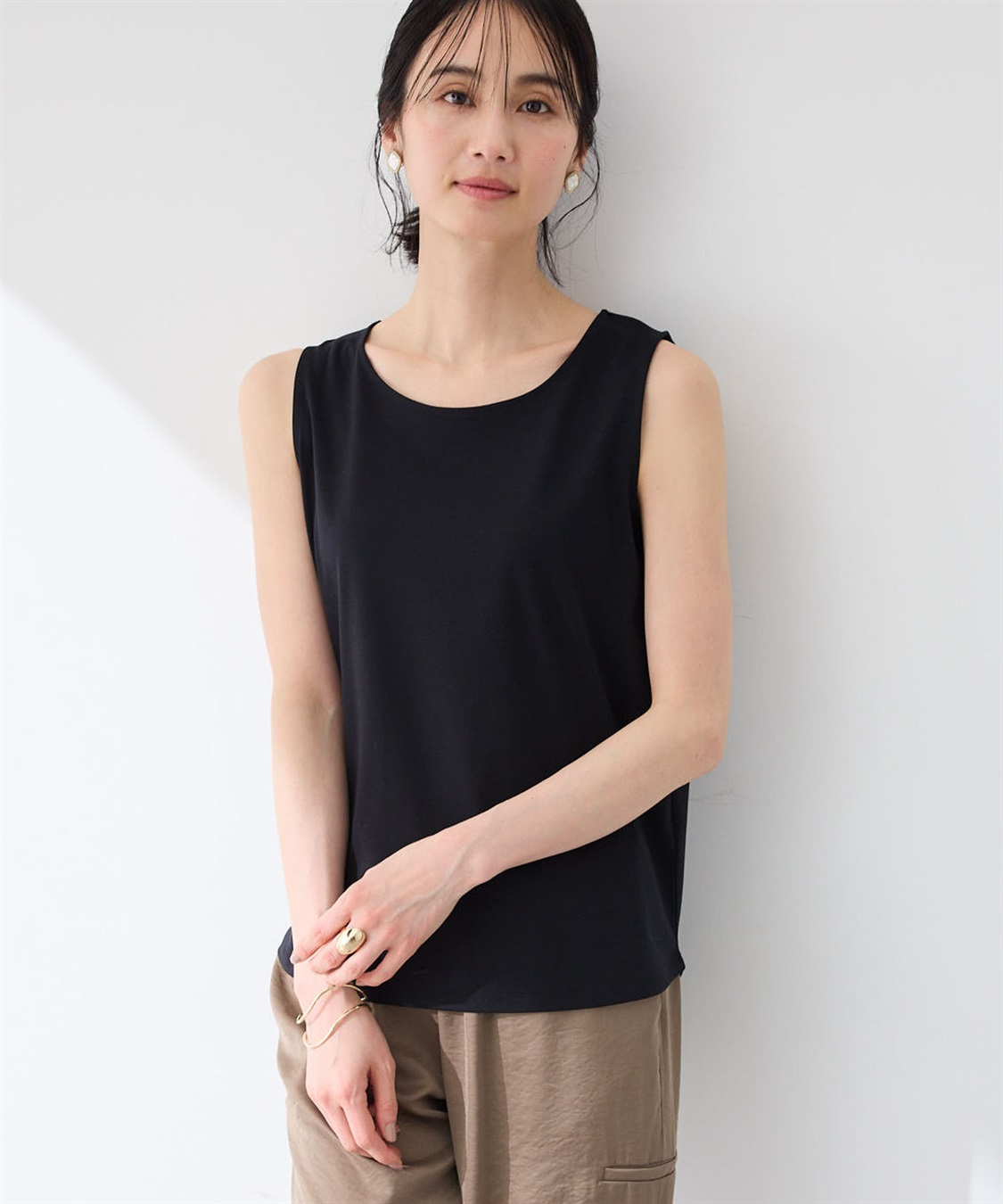 A/C DESIGN BY ALPHA CUBIC スムースタンクトップ【スゴつや・UVカット・接触冷感】_variation_1