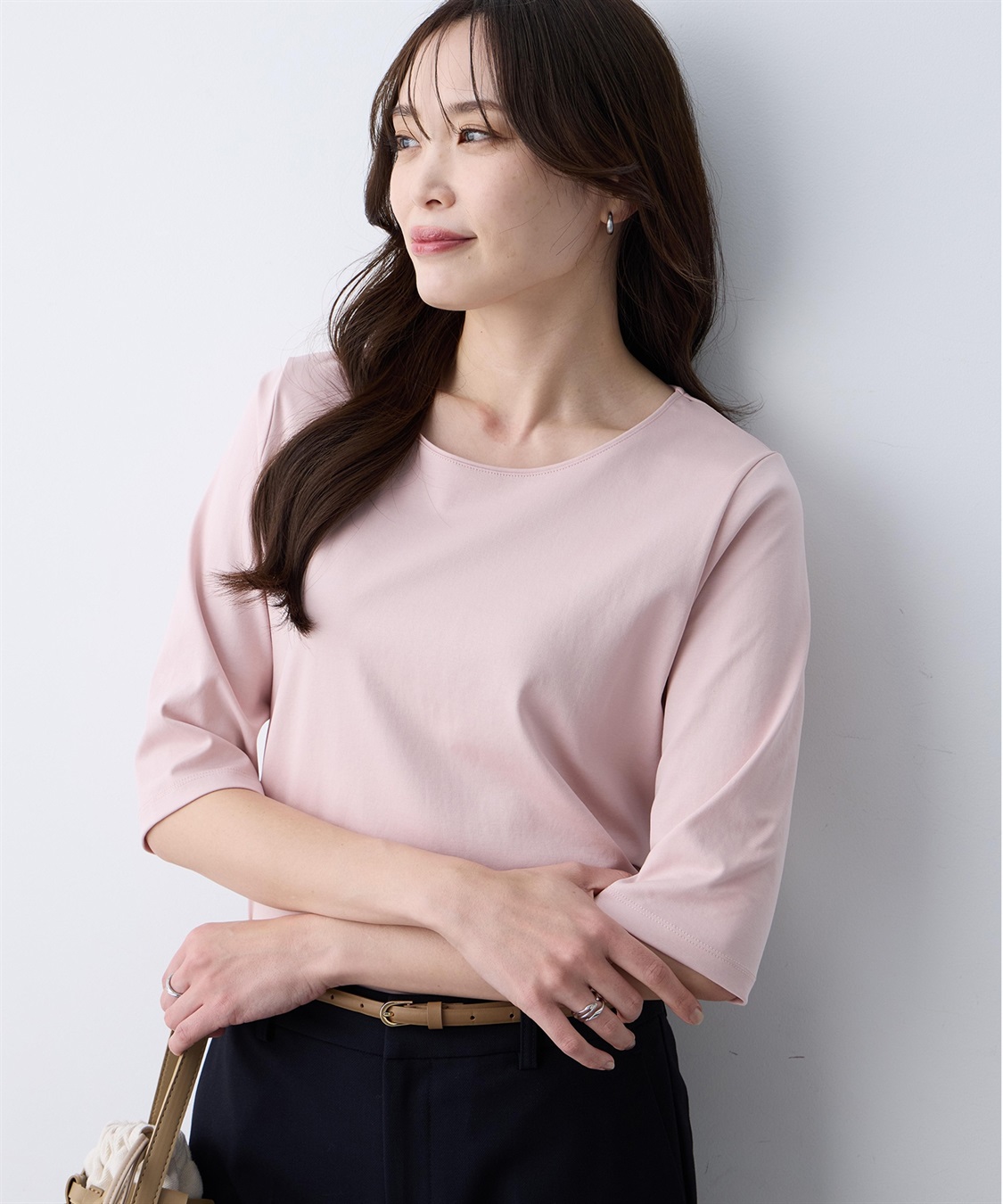 A/C DESIGN BY ALPHA CUBIC スムースカットソー【スゴつや・UVカット・接触冷感】_variation_5