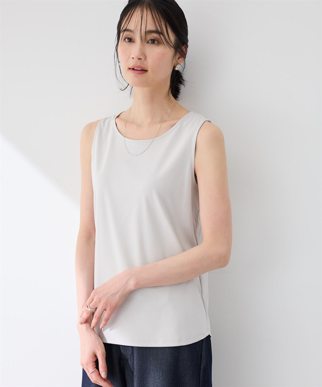 A/C DESIGN BY ALPHA CUBIC スムースタンクトップ【スゴつや・UVカット・接触冷感】_variation_1