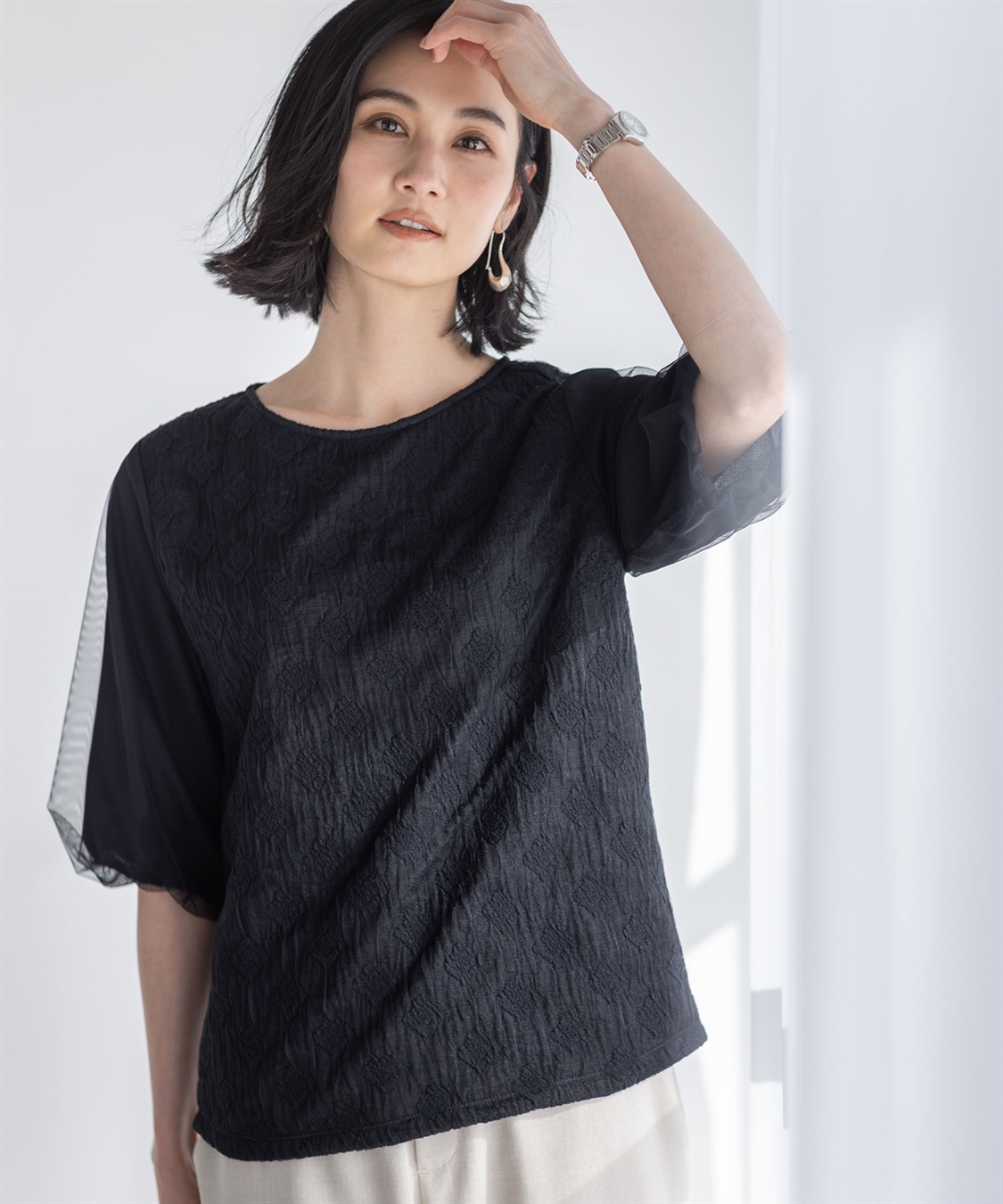 A/C DESIGN BY ALPHA CUBIC レーシージャガードプルオーバー_main