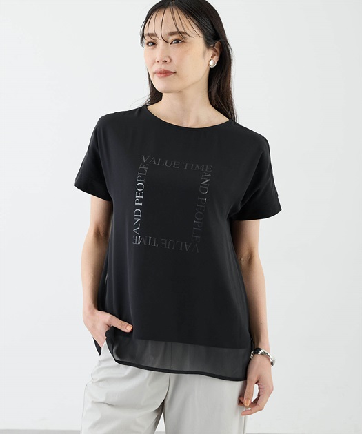 シアーレイヤードロゴTシャツ A/C DESIGN BY ALPHA CUBIC