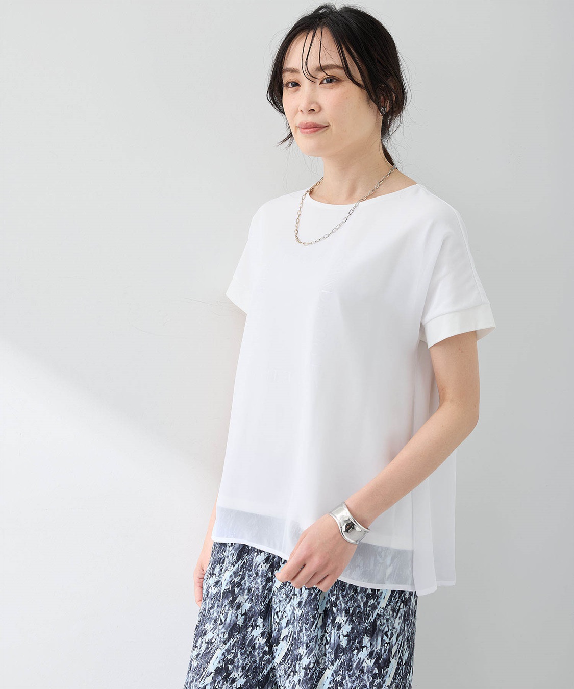 A/C DESIGN BY ALPHA CUBIC シアーレイヤードロゴTシャツ_variation_2