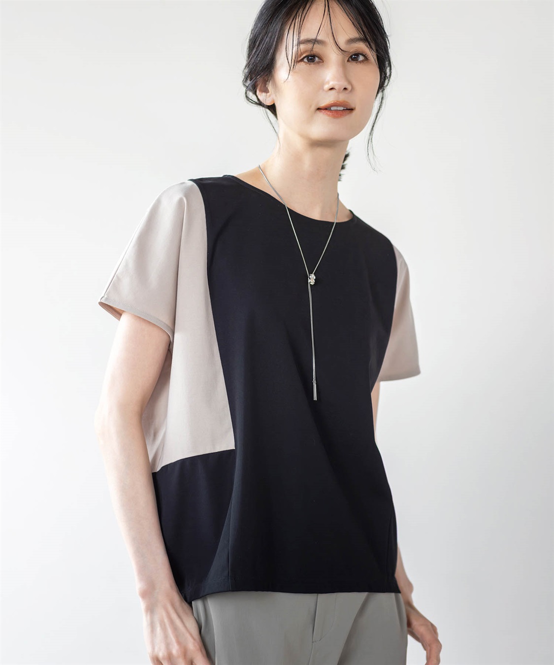 AP STUDIO AMERICANA ショルダーパッチプルオーバー2色セット 360°キレイ 2Wayストレッチ ベスト 紺 セットアップ着用可【AOKI