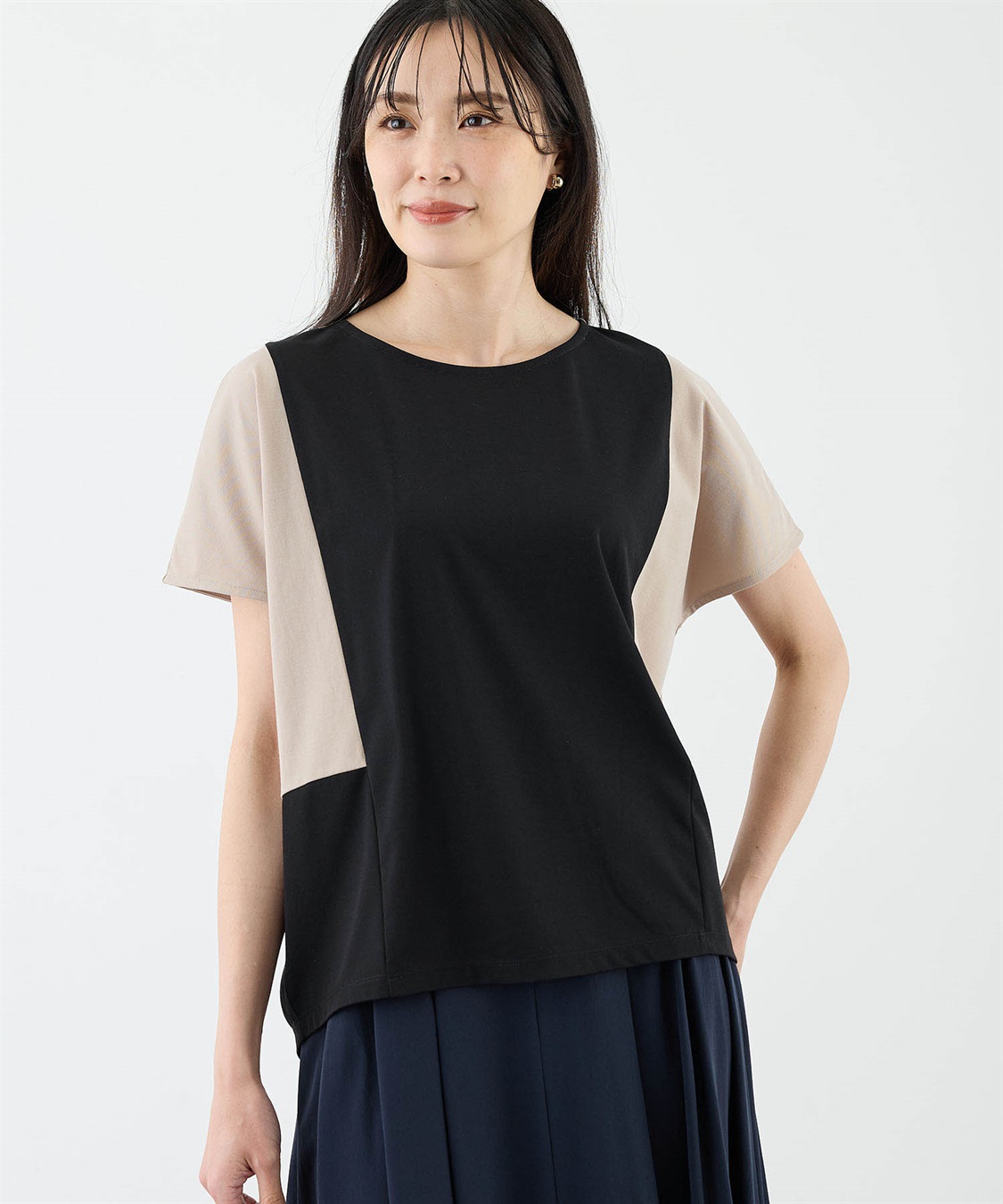 A/C DESIGN BY ALPHA CUBIC 配色ブロッキングプルオーバー_variation_2