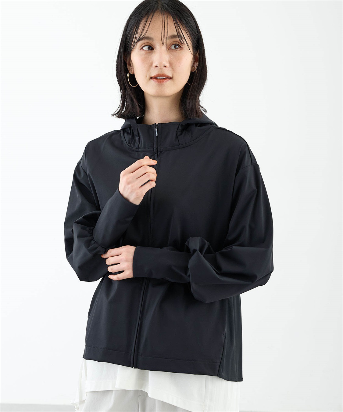 A/C DESIGN BY ALPHA CUBIC メッシュ切替えラッシュパーカー【接触冷感・UVカット・撥水】_variation_2