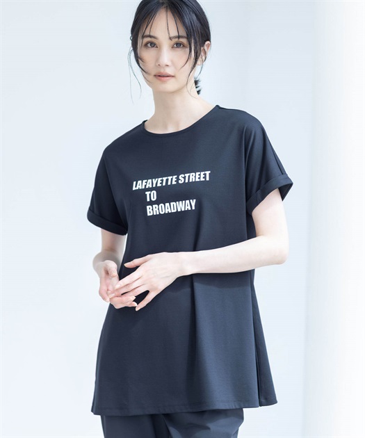 アルコラージュ】ロゴチュニックTシャツ【接触冷感・UVカット