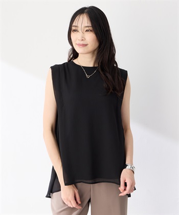 シアータックチュニックトップス(ブラック-M)