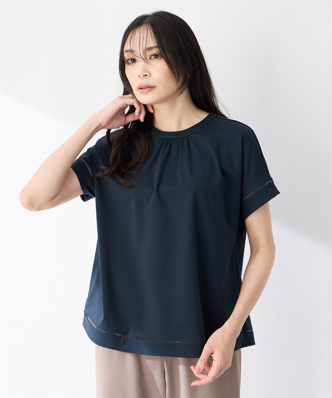 A/C DESIGN BY ALPHA CUBIC はしごレースプルオーバー【接触冷感】_variation_1