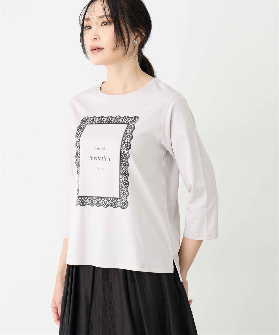 A/C DESIGN BY ALPHA CUBIC レースロゴTシャツ_variation_1