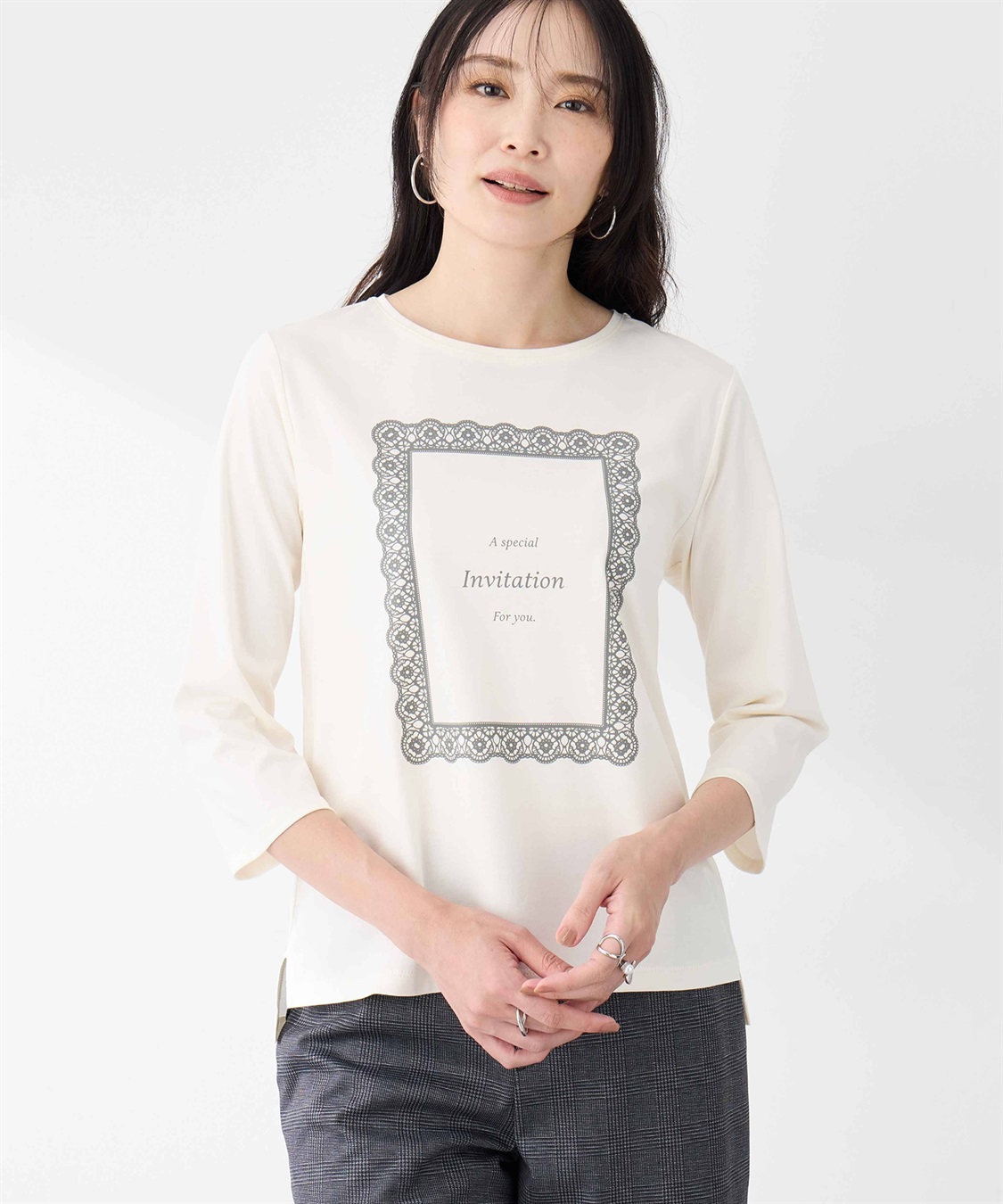 A/C DESIGN BY ALPHA CUBIC レースロゴTシャツ_variation_2