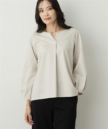 スキッパープルオーバー(ライトグレー-M)