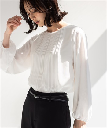 A/C DESIGN BY ALPHA CUBIC プリーツTブラウス