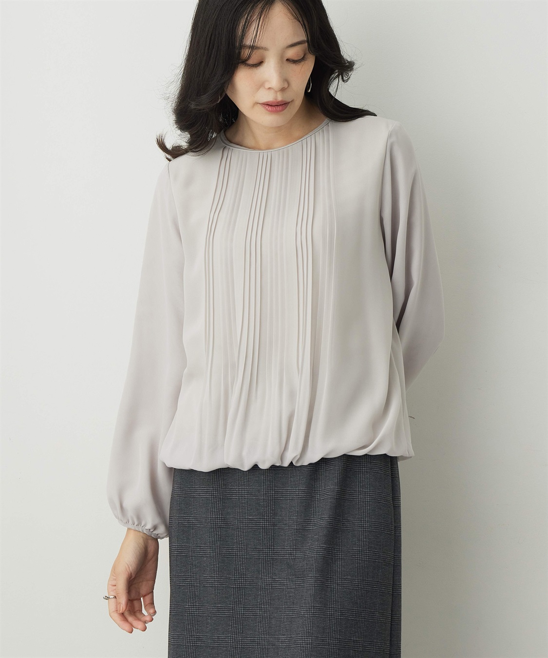 A/C DESIGN BY ALPHA CUBIC プリーツTブラウス_variation_1