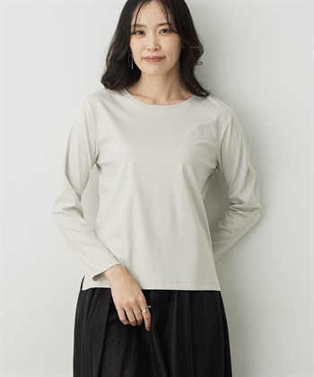 ロングスリーブTシャツ(ライトグレー-M)