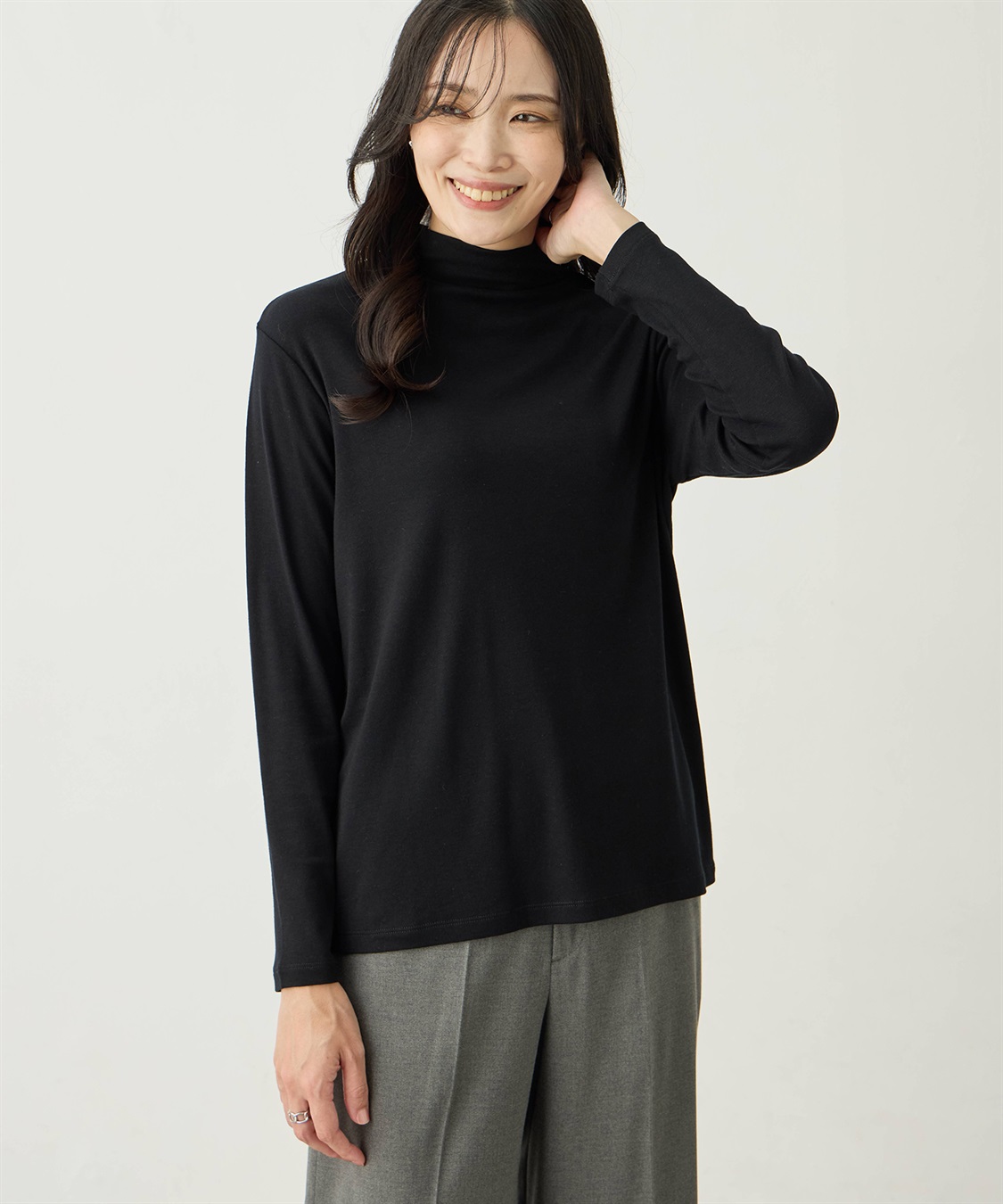 A/C DESIGN BY ALPHA CUBIC ウールミックスハイネックカットソー_variation_2