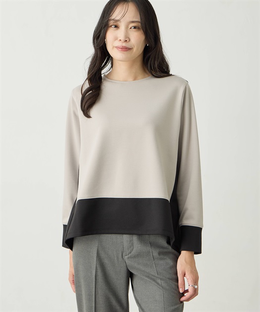 バイカラープルオーバー