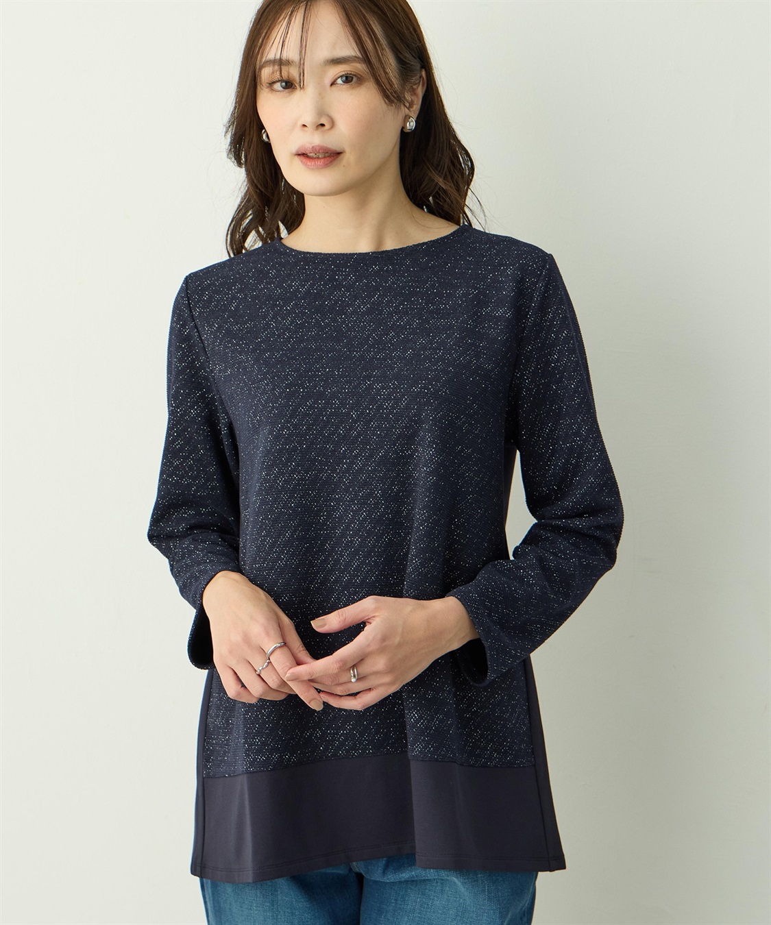 A/C DESIGN BY ALPHA CUBIC ラメジャガードチュニック_variation_3