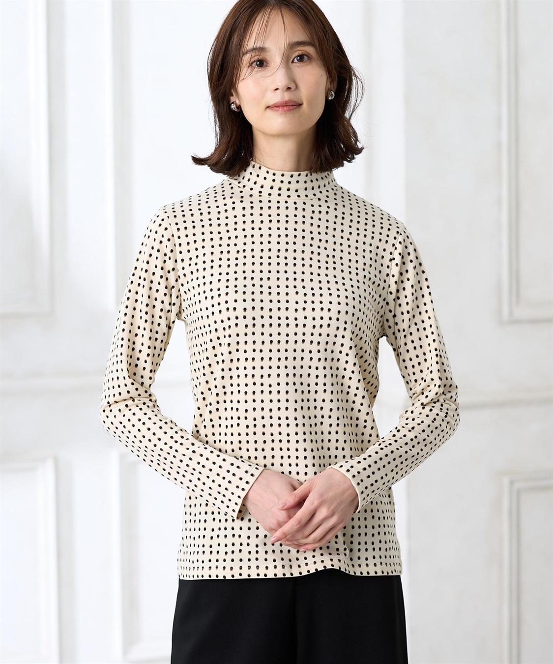 A/C DESIGN BY ALPHA CUBIC プリントハイネックプルオーバー_variation_2