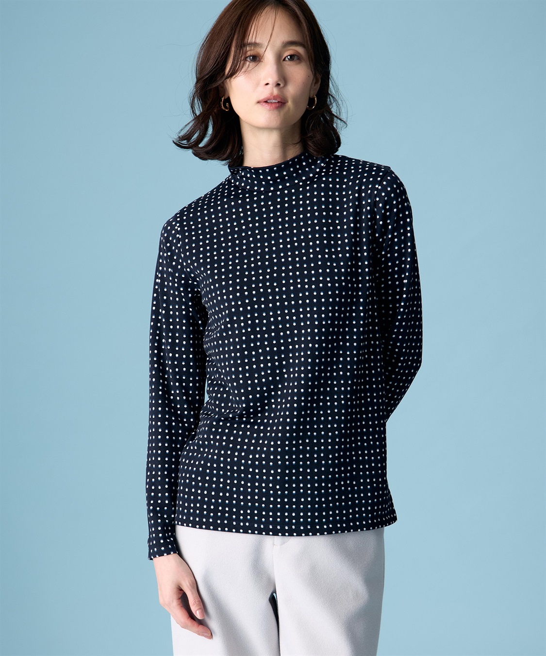 A/C DESIGN BY ALPHA CUBIC プリントハイネックプルオーバー_variation_3