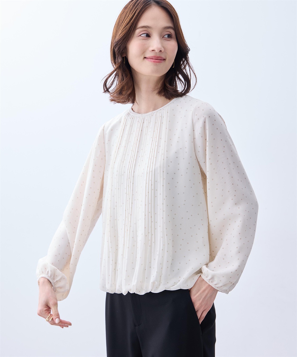 A/C DESIGN BY ALPHA CUBIC プリーツTブラウス_variation_1