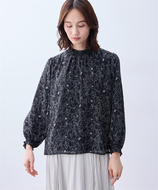 ジャガードTブラウス