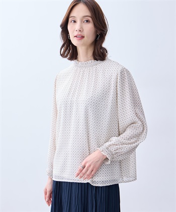 A/C DESIGN BY ALPHA CUBIC ジャガードTブラウス_variationthumb_3