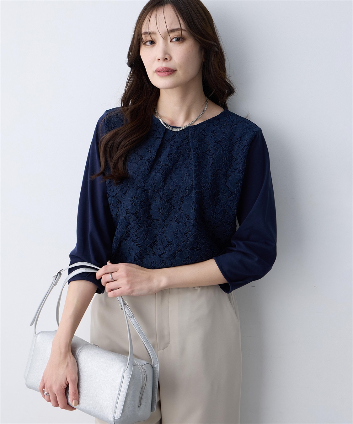 A/C DESIGN BY ALPHA CUBIC レースドッキングプルオーバー_variation_2