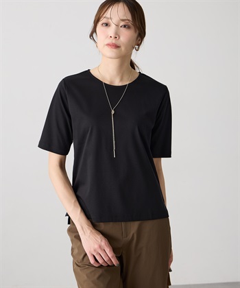 A/C DESIGN BY ALPHA CUBIC クルーネックTシャツ【すごツヤ・UVカット・接触冷感】_variationthumb_2