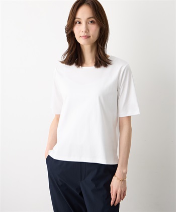 A/C DESIGN BY ALPHA CUBIC クルーネックTシャツ【すごツヤ・UVカット・接触冷感】_variationthumb_3