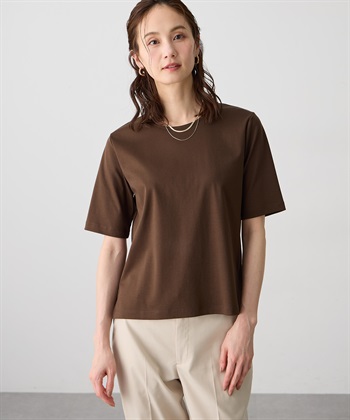 A/C DESIGN BY ALPHA CUBIC クルーネックTシャツ【すごツヤ・UVカット・接触冷感】_variationthumb_4